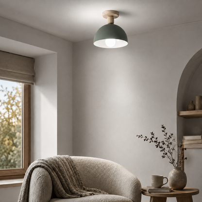 Nordic Dome Metal Shade Semi Flush Ceiling Light | Savira