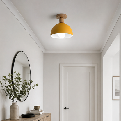 Nordic Dome Metal Shade Semi Flush Ceiling Light | Savira