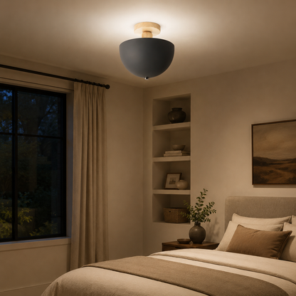Nordic Dome Metal Shade Semi Flush Ceiling Light | Savira