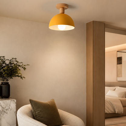 Nordic Dome Metal Shade Semi Flush Ceiling Light | Savira