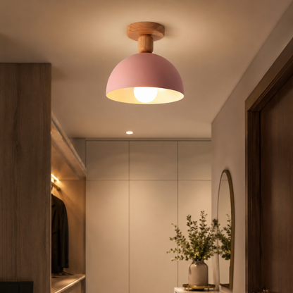 Nordic Dome Metal Shade Semi Flush Ceiling Light | Savira