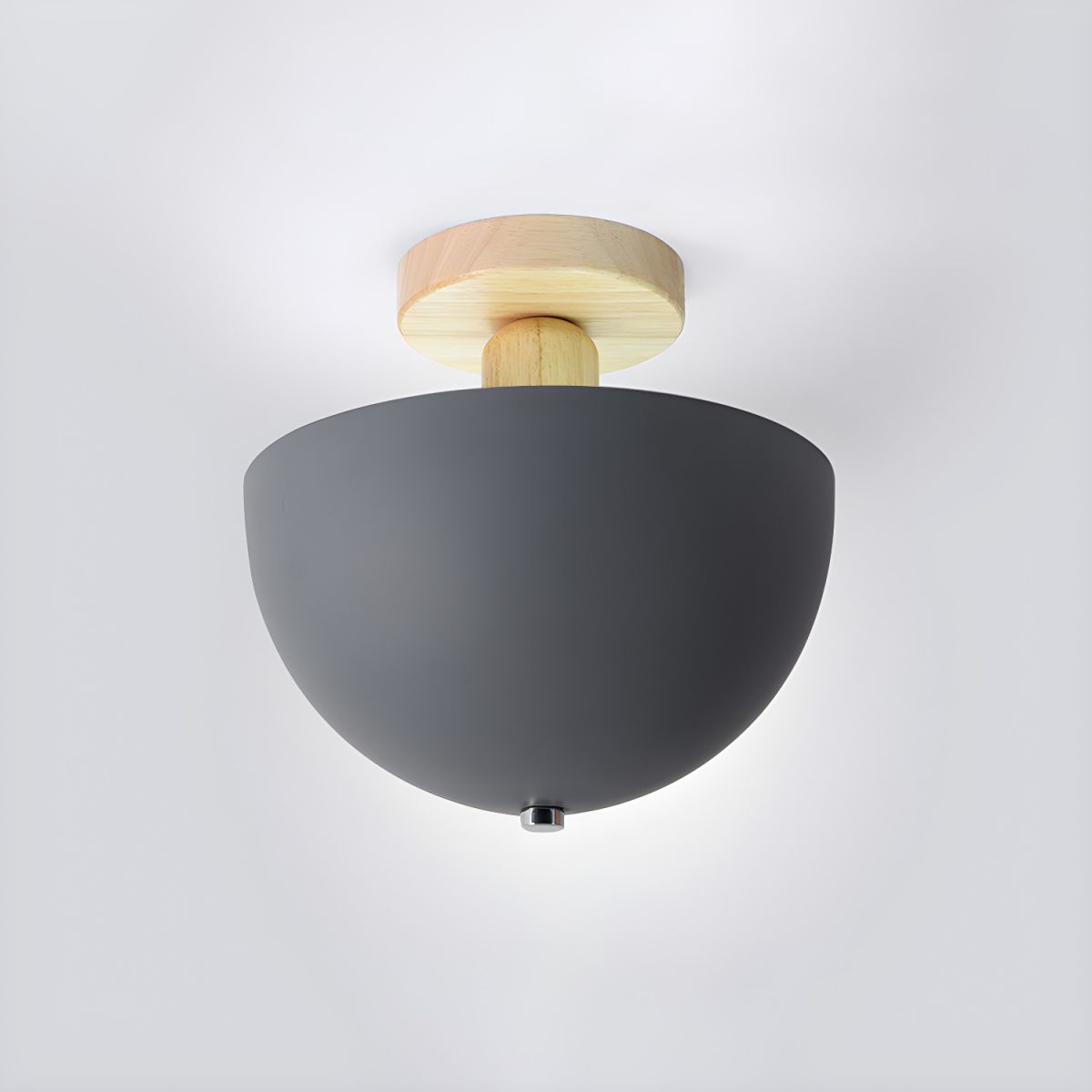 Nordic Dome Metal Shade Semi Flush Ceiling Light | Savira