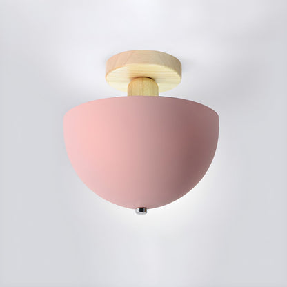Nordic Dome Metal Shade Semi Flush Ceiling Light | Savira