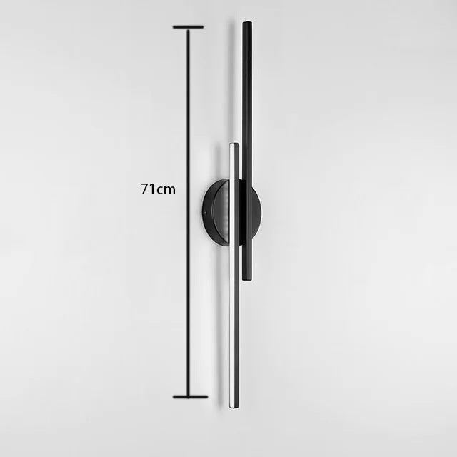 Nordic Double Line LED Wall Light for Interiors | Lumario