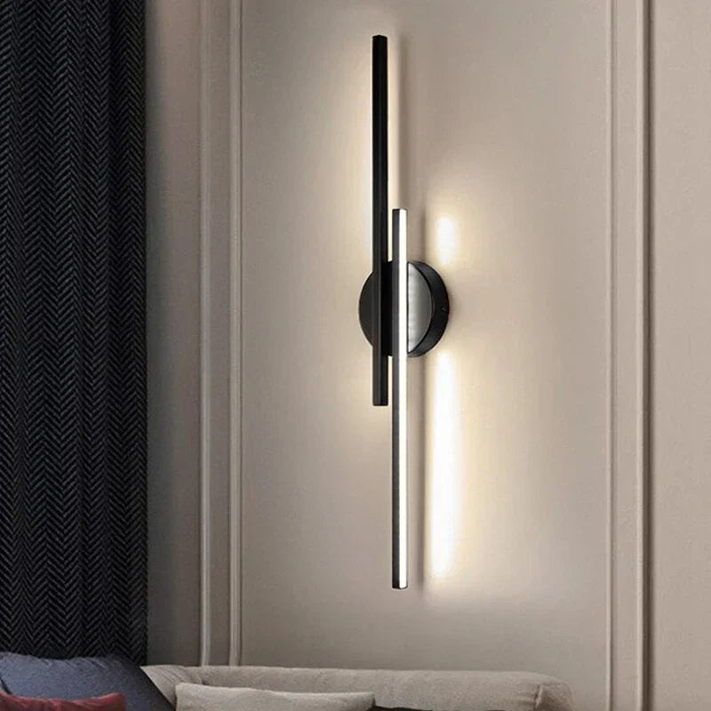Nordic Double Line LED Wall Light for Interiors | Lumario