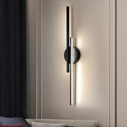 Nordic Double Line LED Wall Light for Interiors | Lumario