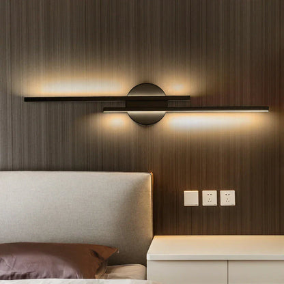 Nordic Double Line LED Wall Light for Interiors | Lumario
