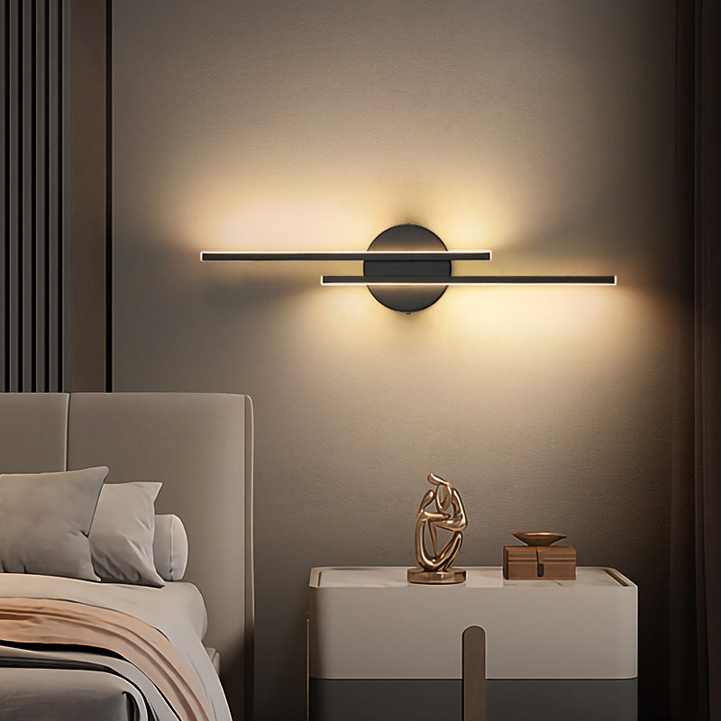 Nordic Double Line LED Wall Light for Interiors | Lumario