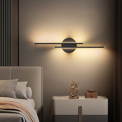Nordic Double Line LED Wall Light for Interiors | Lumario