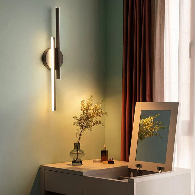 Nordic Double Line LED Wall Light for Interiors | Lumario