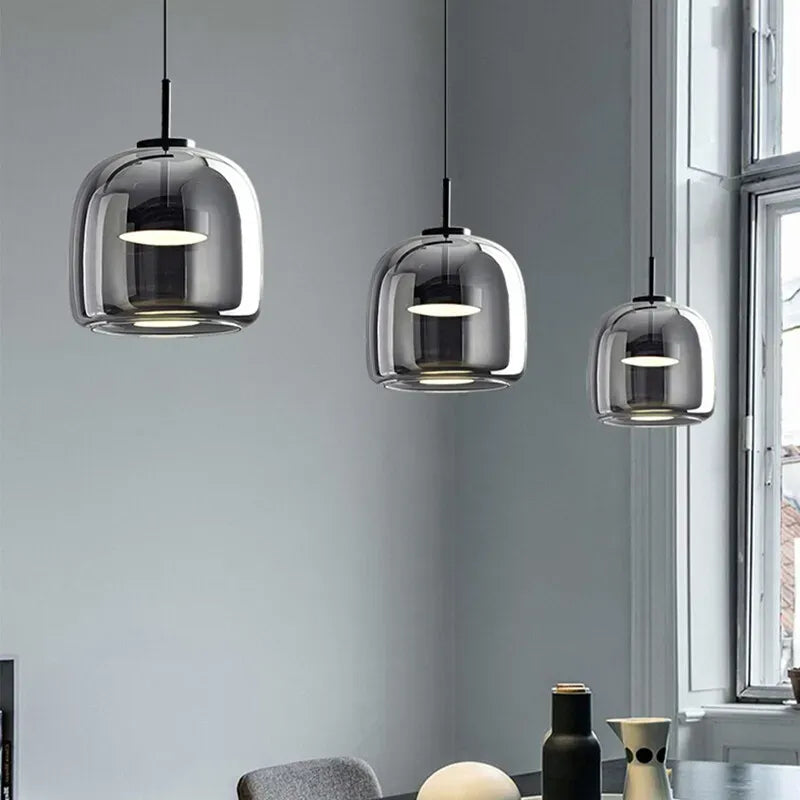 Nordic Glass Bowl Pendant Light for Modern Interiors | Mirvex