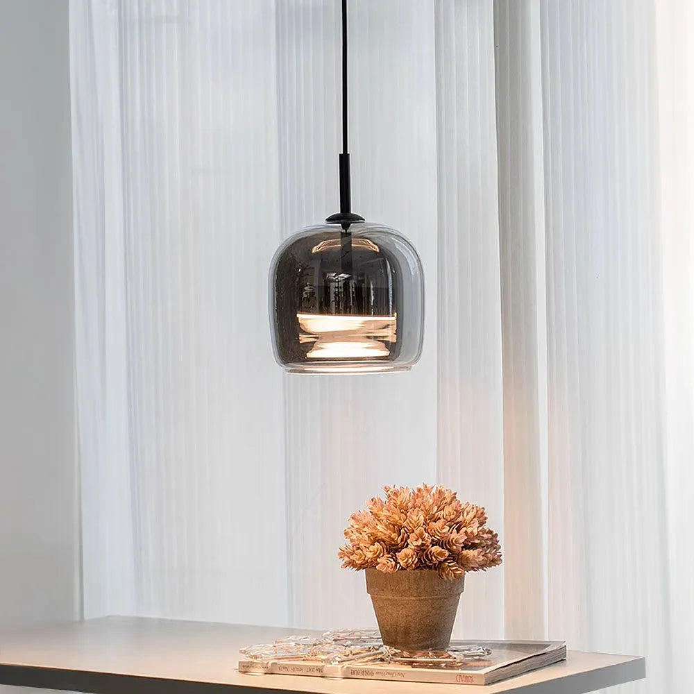 Nordic Glass Bowl Pendant Light for Modern Interiors | Mirvex