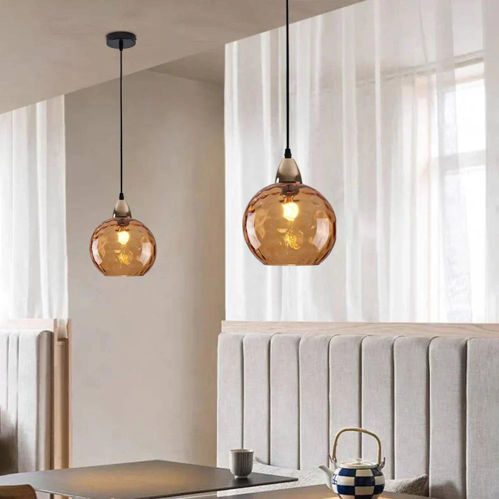 Nordic Glass Globe Pendant Light Fixture | Solvara