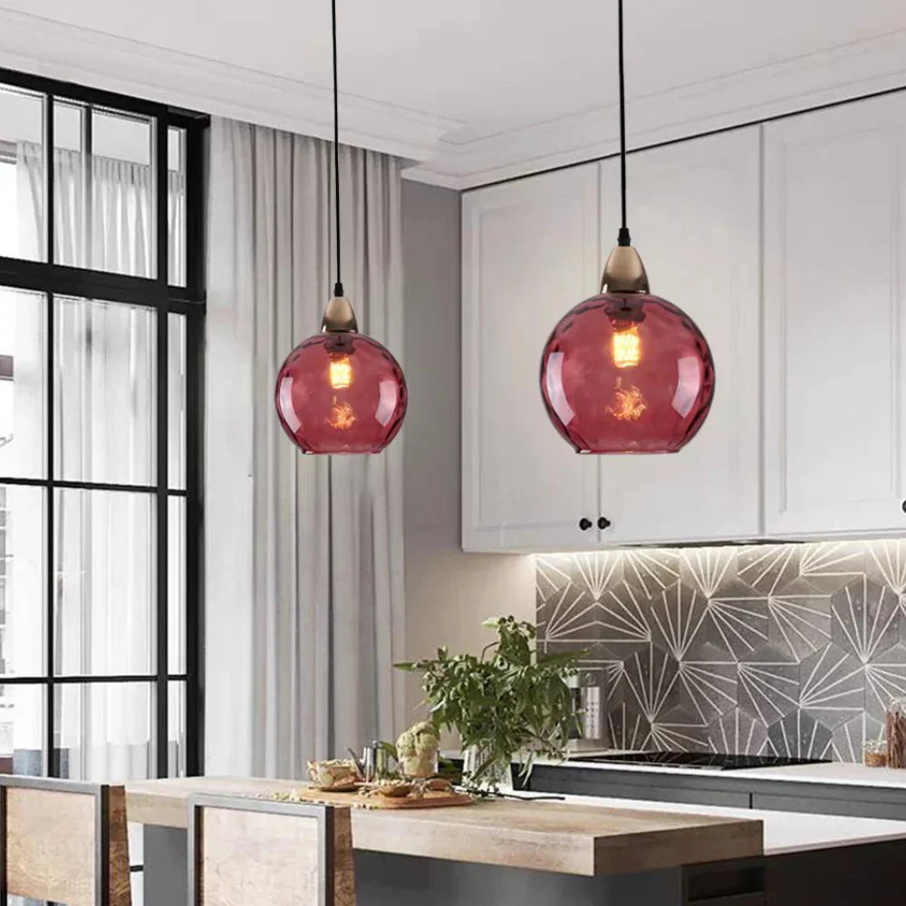 Nordic Glass Globe Pendant Light Fixture | Solvara
