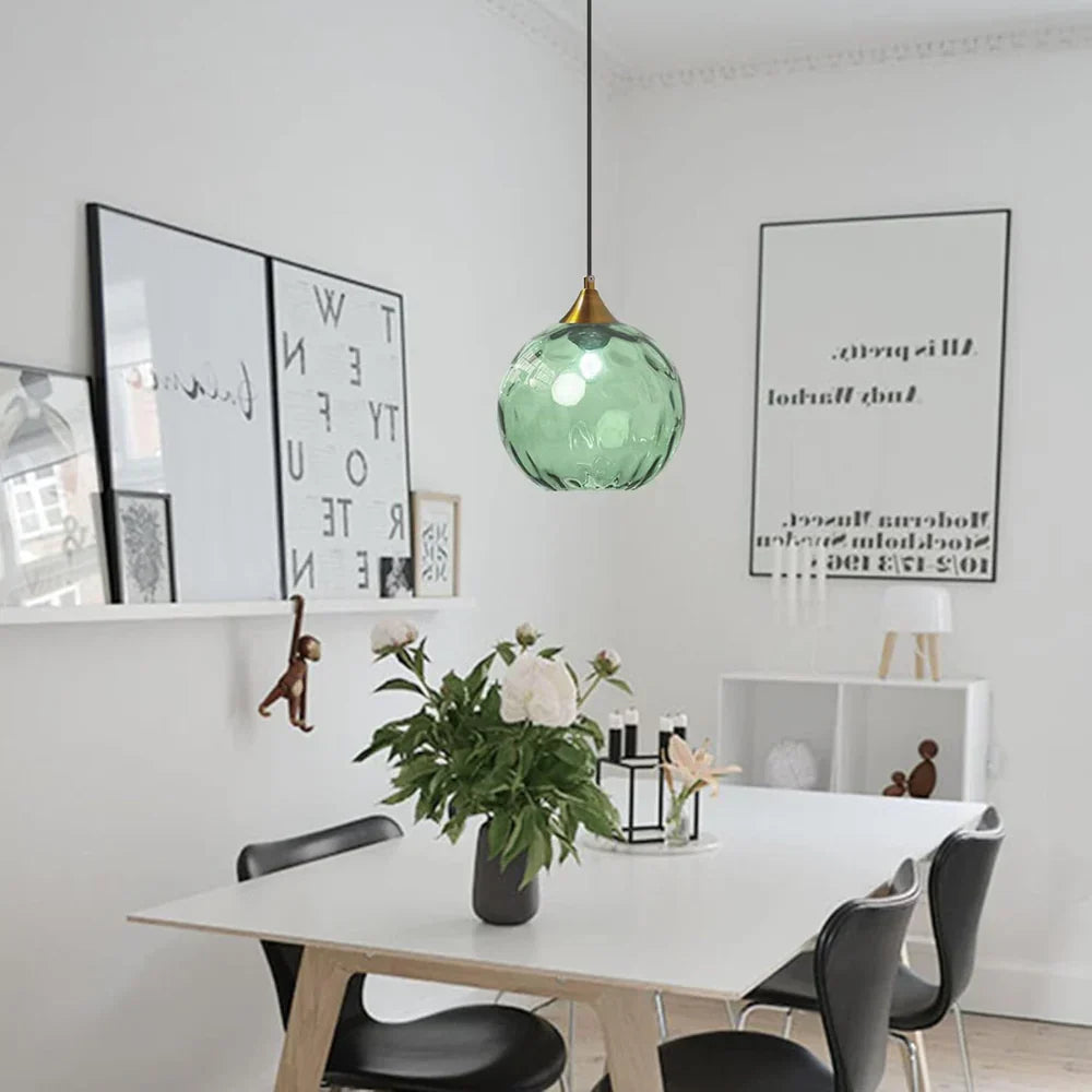 Nordic Glass Globe Pendant Light Fixture | Solvara