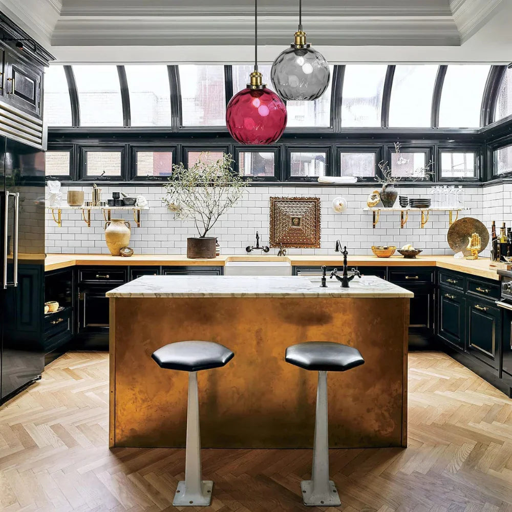 Nordic Glass Globe Pendant Light Fixture | Solvara