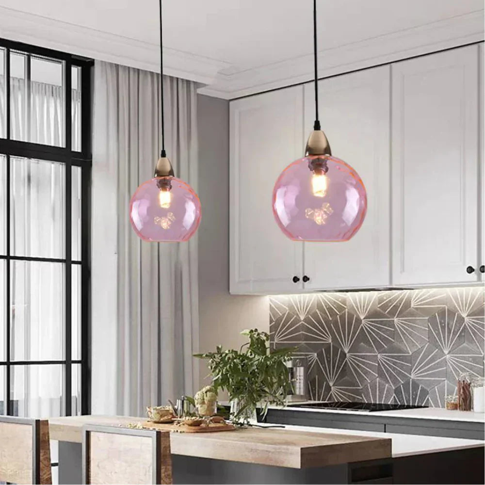 Nordic Glass Globe Pendant Light Fixture | Solvara