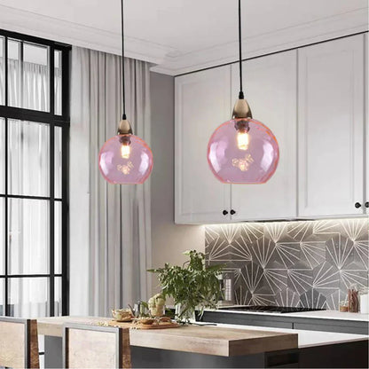 Nordic Glass Globe Pendant Light Fixture | Solvara