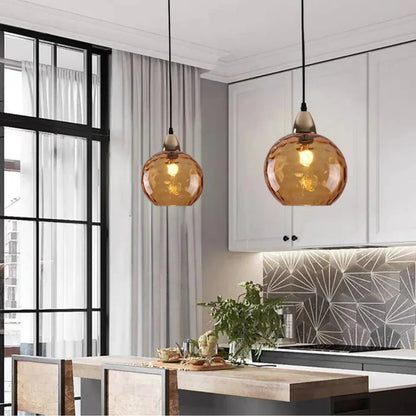Nordic Glass Globe Pendant Light Fixture | Solvara