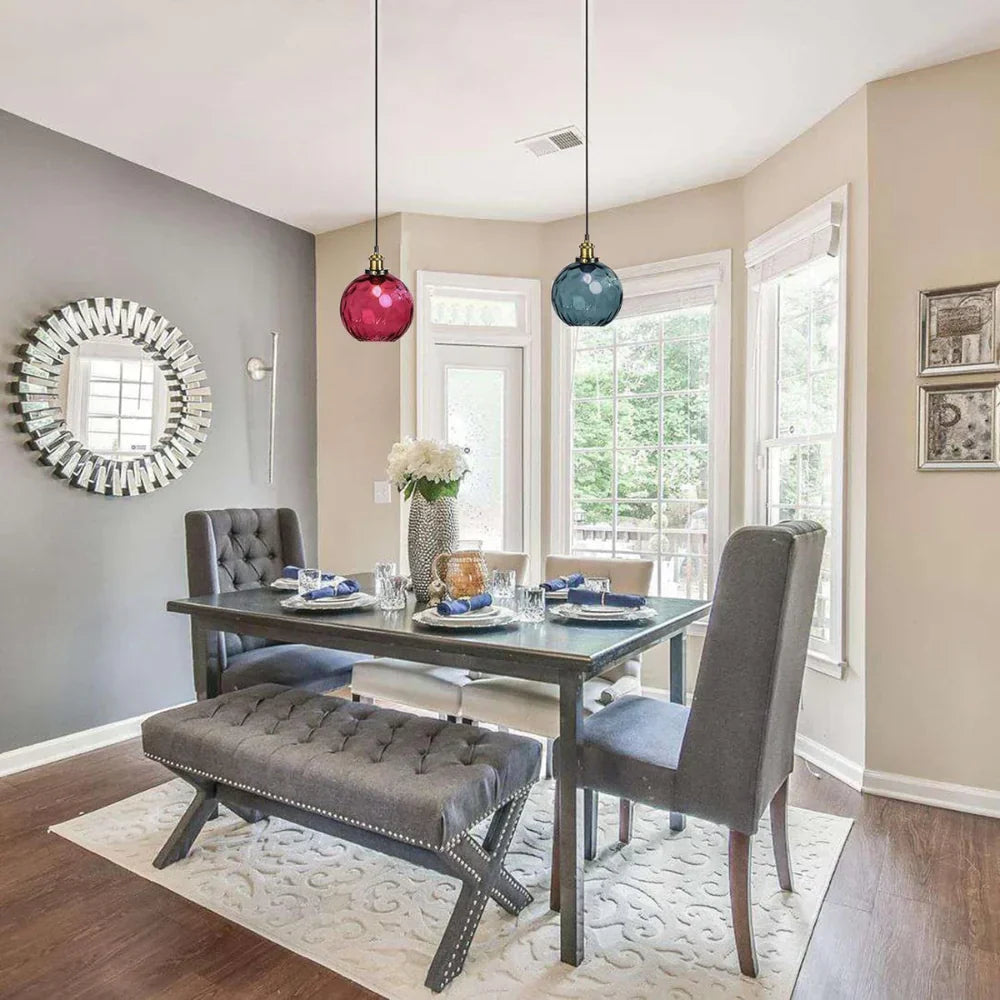 Nordic Glass Globe Pendant Light Fixture | Solvara