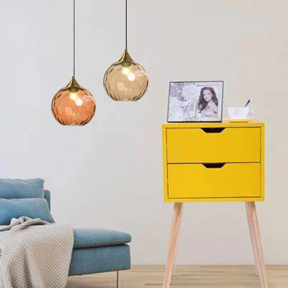 Nordic Glass Globe Pendant Light Fixture | Solvara