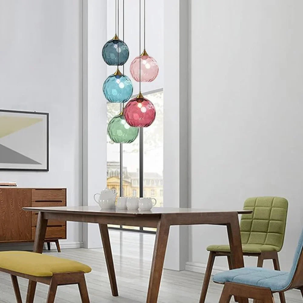 Nordic Glass Globe Pendant Light Fixture | Solvara