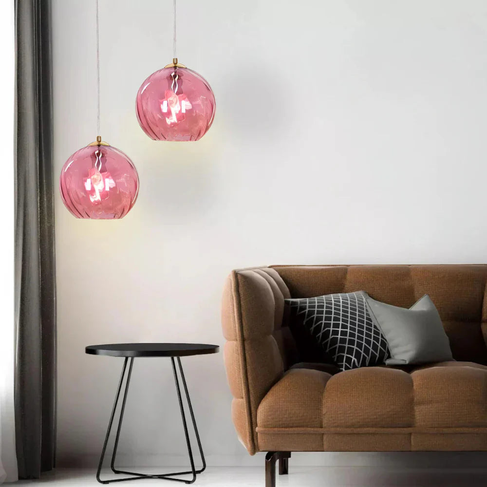 Nordic Glass Globe Pendant Light Fixture | Solvara