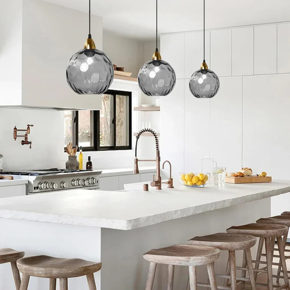 Nordic Glass Globe Pendant Light Fixture | Solvara