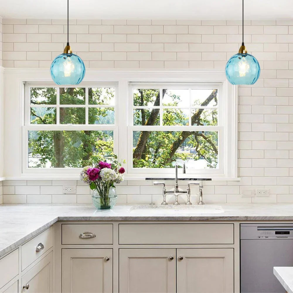 Nordic Glass Globe Pendant Light Fixture | Solvara