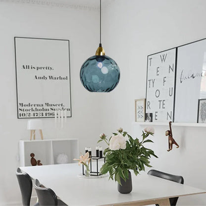 Nordic Glass Globe Pendant Light Fixture | Solvara