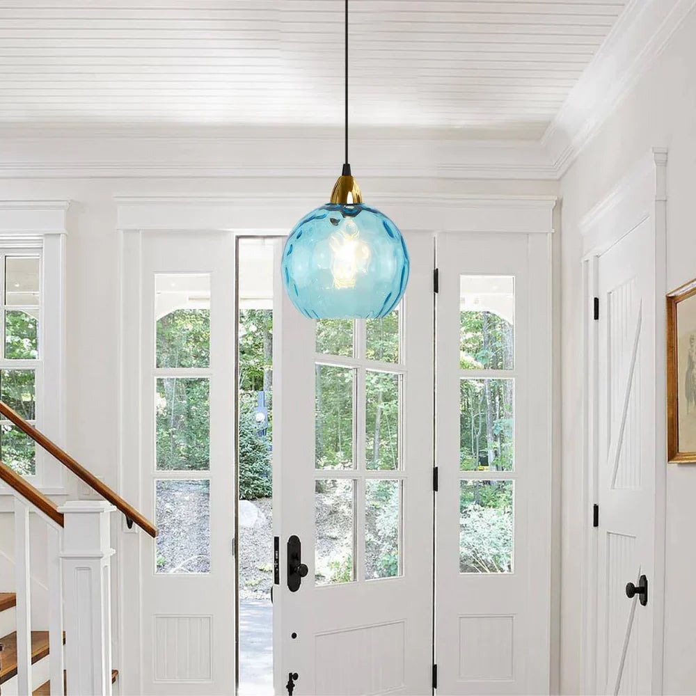 Nordic Glass Globe Pendant Light Fixture | Solvara
