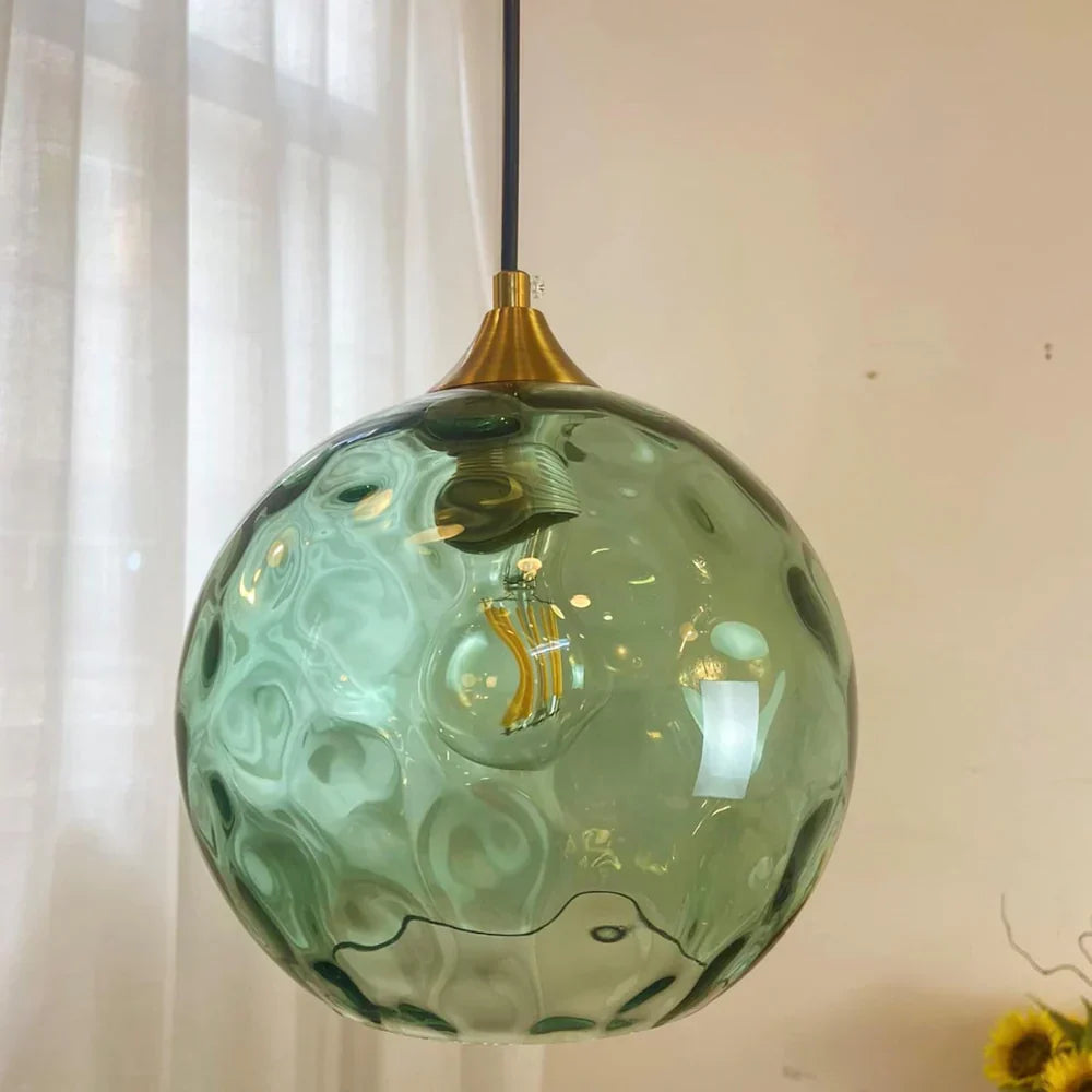 Nordic Glass Globe Pendant Light Fixture | Solvara