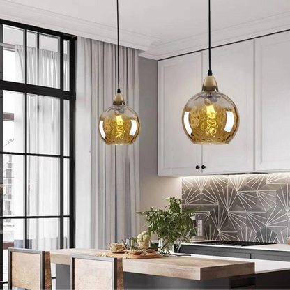 Nordic Glass Globe Pendant Light Fixture | Solvara