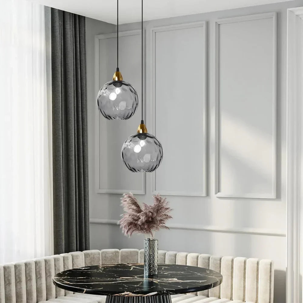 Nordic Glass Globe Pendant Light Fixture | Solvara