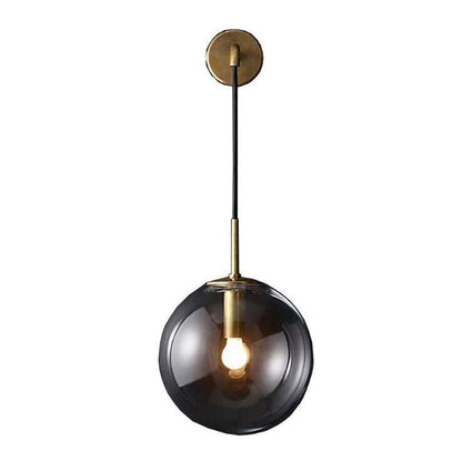 Nordic Glass Globe Wall Light with Metal Frame | Glovira