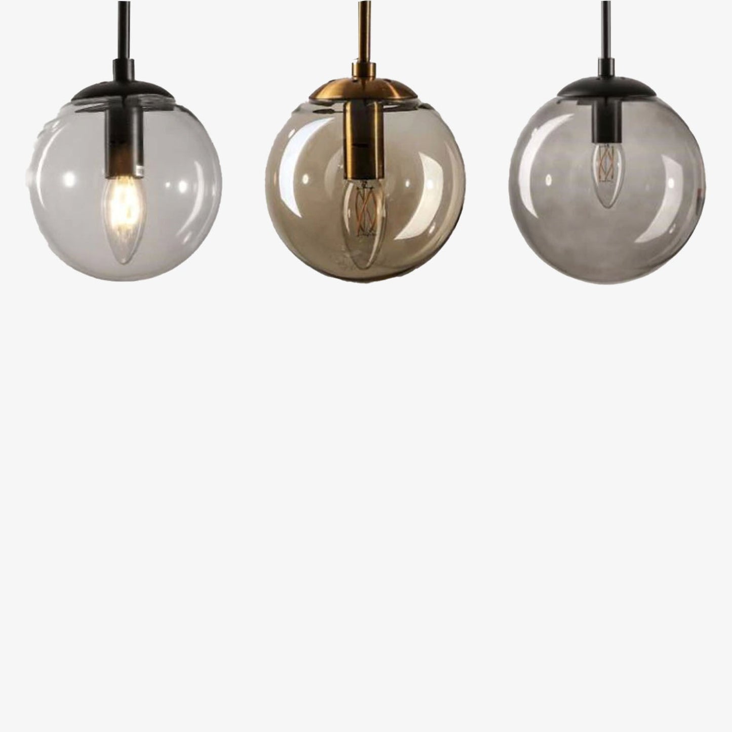 Nordic Glass Globe Wall Light with Metal Frame | Glovira