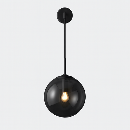 Nordic Glass Globe Wall Light with Metal Frame | Glovira