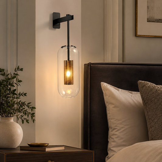 Nordic Glass Wall Sconce for Modern Interiors | Glazora
