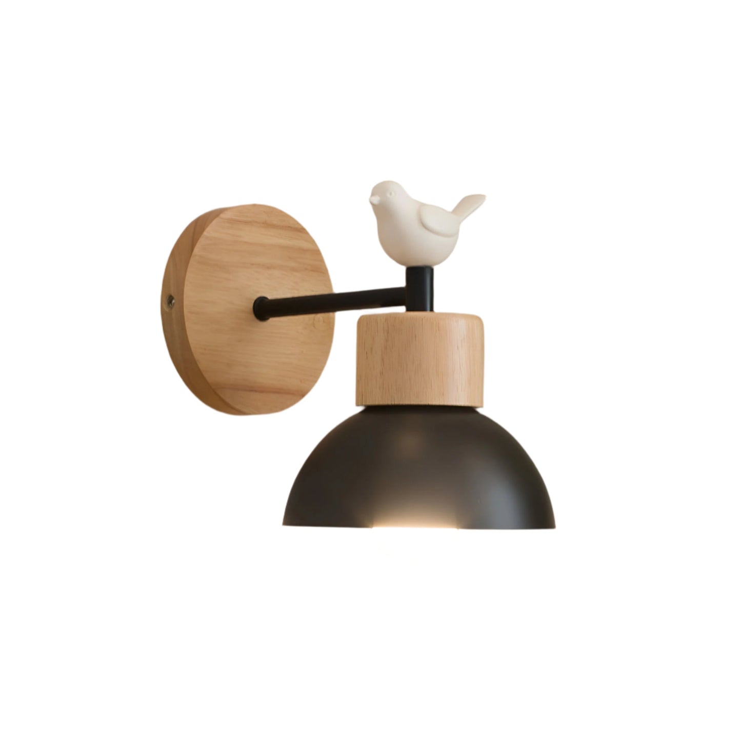 Nordic Japandi Wood Iron LED Wall Light Fixture | Timbera