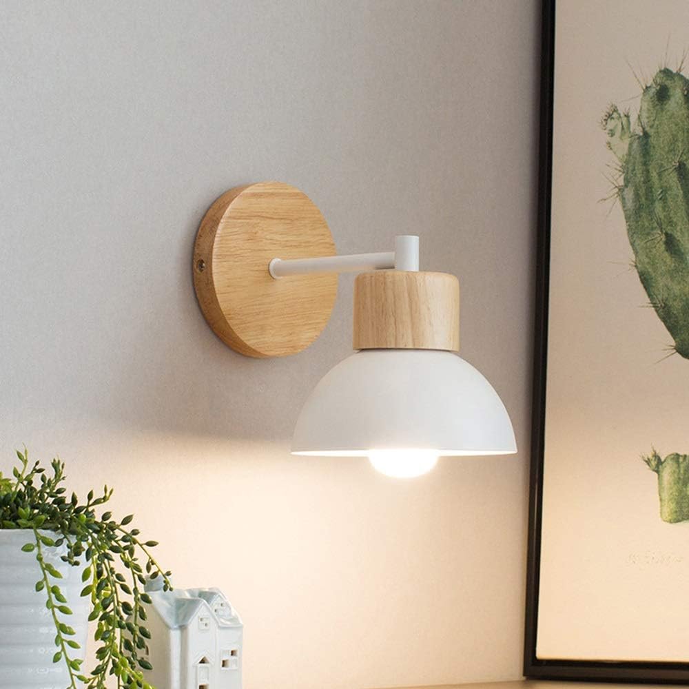 Nordic Japandi Wood Iron LED Wall Light Fixture | Timbera