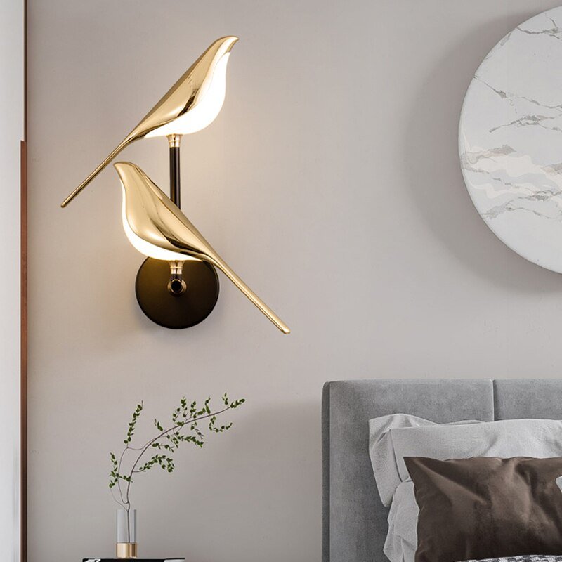 Nordic LED Bird Wall Light with Magnetic Mount | Aviora