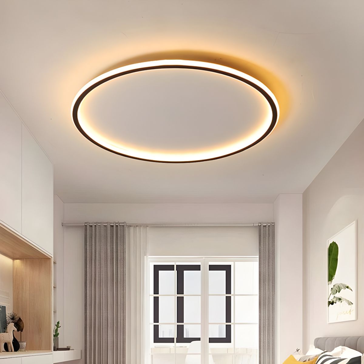 Nordic LED Ceiling Light Dimmable Flush Mount | Velorae