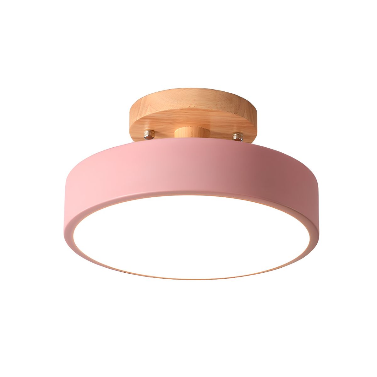 Nordic LED Ceiling Light with Wood Canopy Flush Mount | Linora