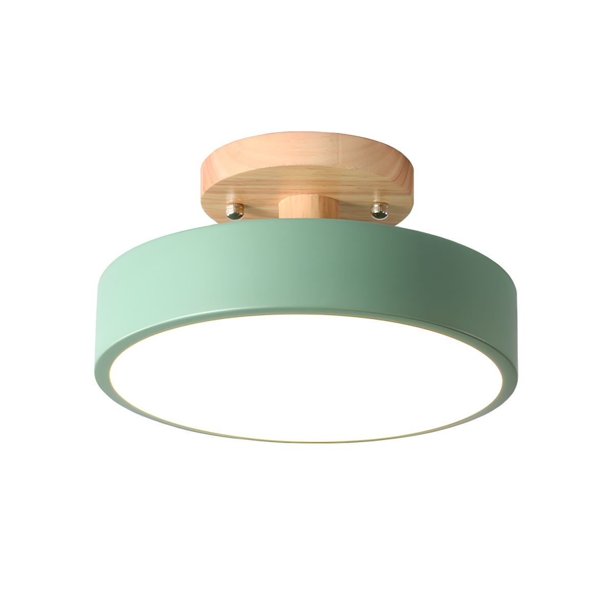 Nordic LED Ceiling Light with Wood Canopy Flush Mount | Linora