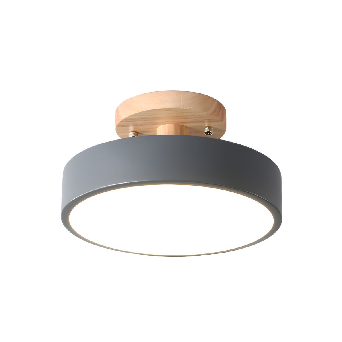 Nordic LED Ceiling Light with Wood Canopy Flush Mount | Linora