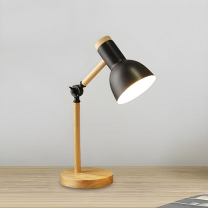 Nordic Macaron Table Lamp with Wood Arm | Solvexa