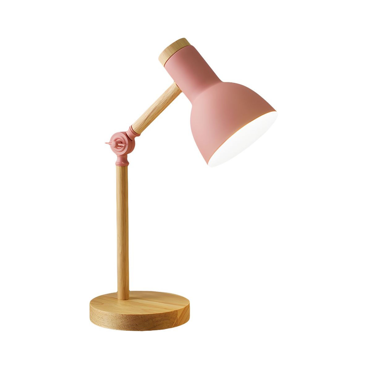 Nordic Macaron Table Lamp with Wood Arm | Solvexa