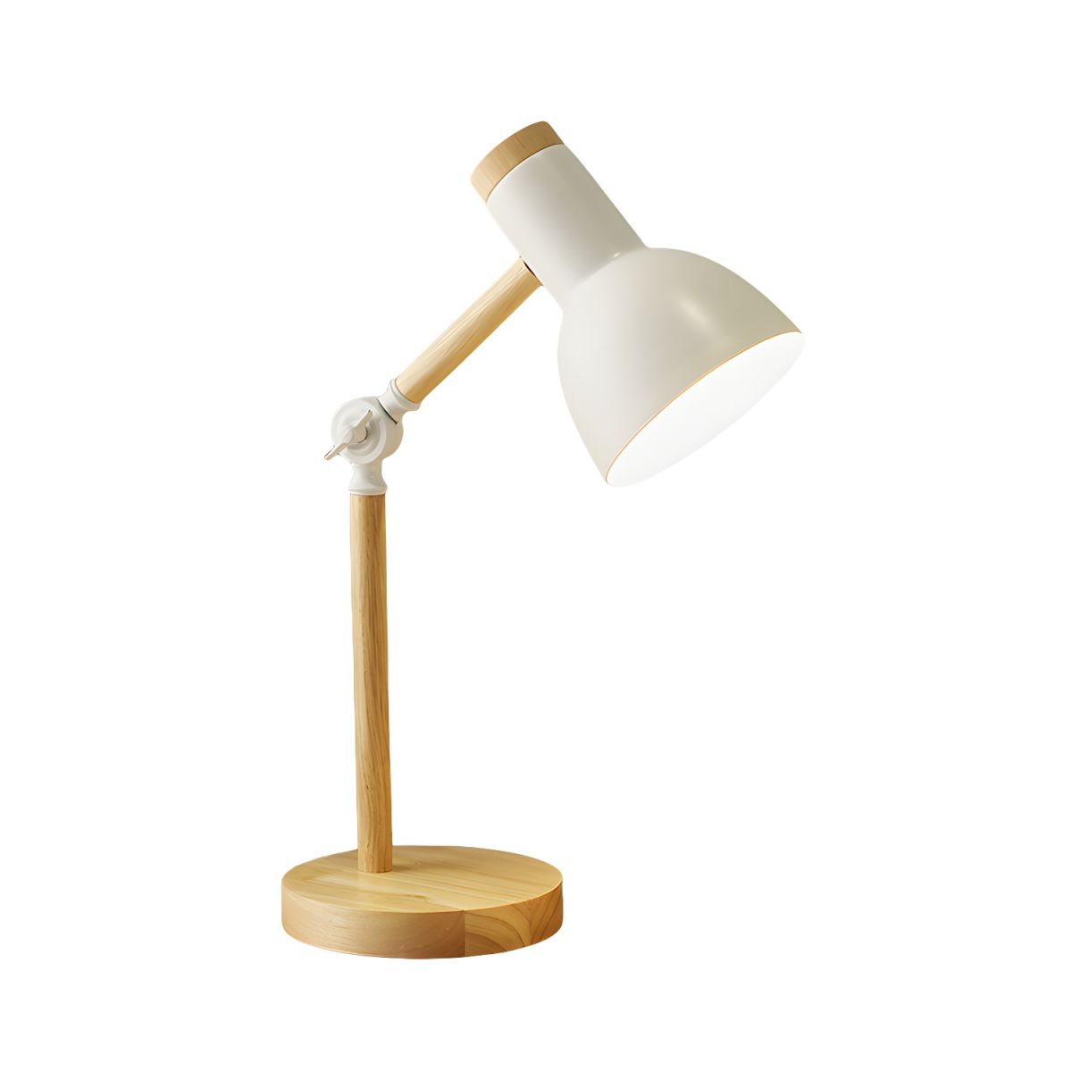Nordic Macaron Table Lamp with Wood Arm | Solvexa