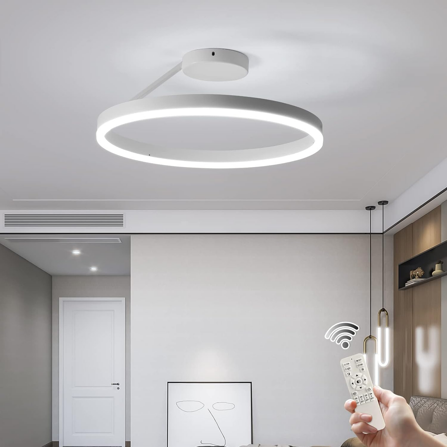 Nordic Minimal Metal LED Ceiling Light Fixture | Lunira