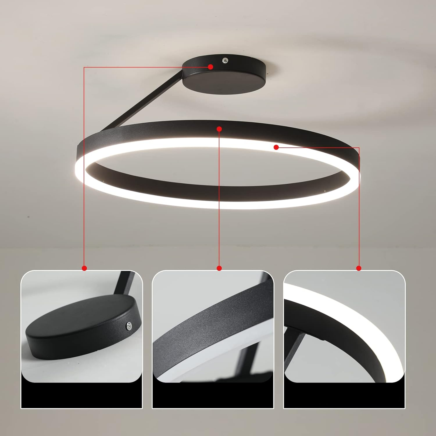 Nordic Minimal Metal LED Ceiling Light Fixture | Lunira